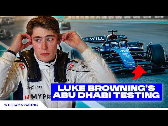 LUKE BROWNING DRIVES THE FW46 | Abu Dhabi Testing | Williams Racing