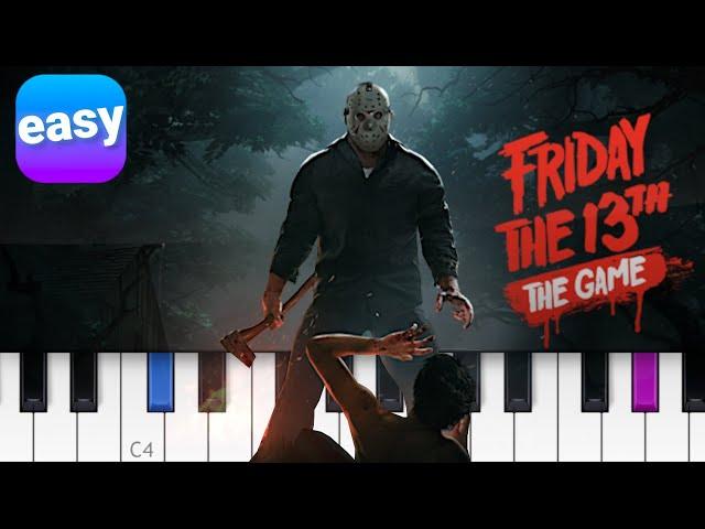 FRIDAY THE 13TH - Halloween Theme Song EASY PIANO TUTORIAL