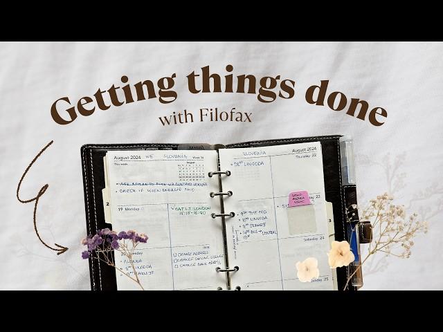 Functional planner setup using GTD in Filofax Personal Holborn