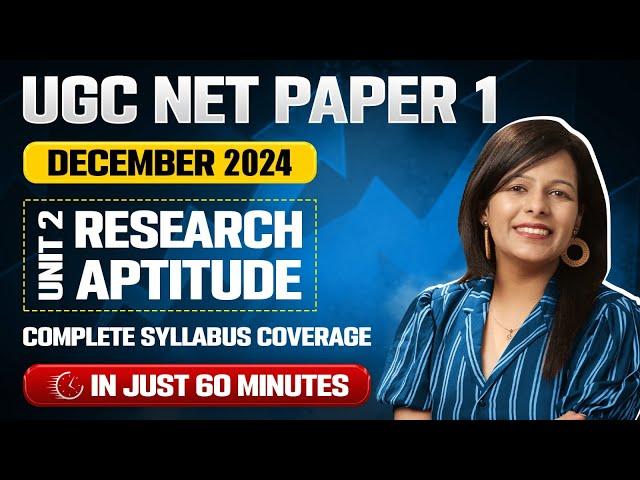 Complete Research Aptitude in 1 Class | One Shot Marathon of UGC NET Paper 1 December 2024