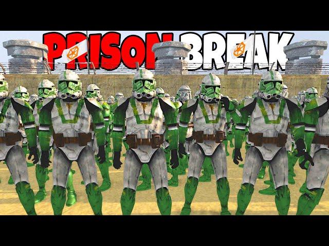 Can Clone Army Escape HIGH SECURITY PRISON Camp?! - Men of War: Star Wars Mod