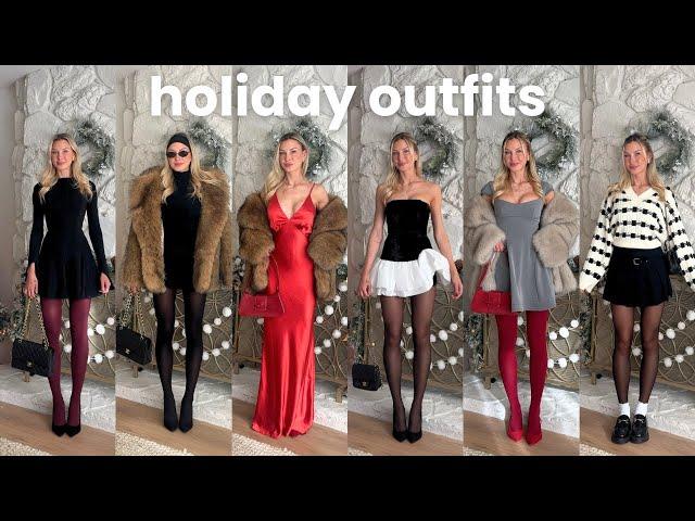 6 Days of Holiday Outfits  ( House of CB, Revolve)