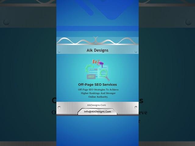 High-Quality Off-Page SEO Services By Aik Designs | Off Page SEO Checklist #seostrategy