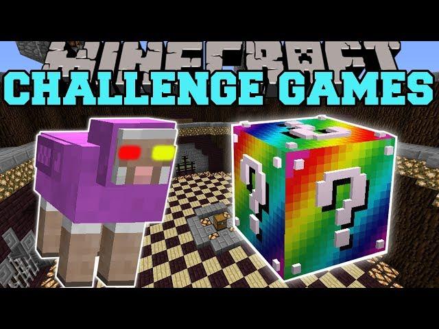 Minecraft:  MR. RAINBOW CHALLENGE GAMES - Lucky Block Mod - Modded Mini-Game