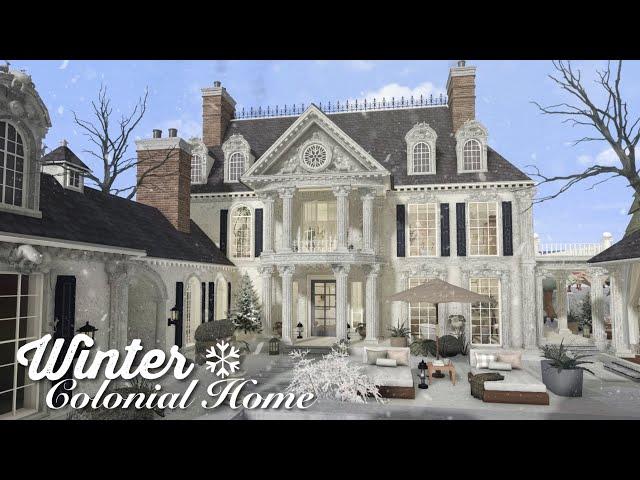 Bloxburg: Winter French Colonial Home | Speedbuild | Roblox Bloxburg | Part 3