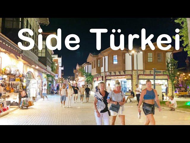 Side Turkey 2024 - Travel Guide  Beautiful Walking Tour of Side Old Town [4K UHD] #side  #turkey