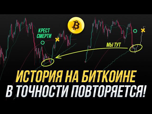 БИТКОИН ПРОГНОЗ! ЛУЧШАЯ точка входа В ЛОНГ на Биткоине! История повторяется! Жди разворот!