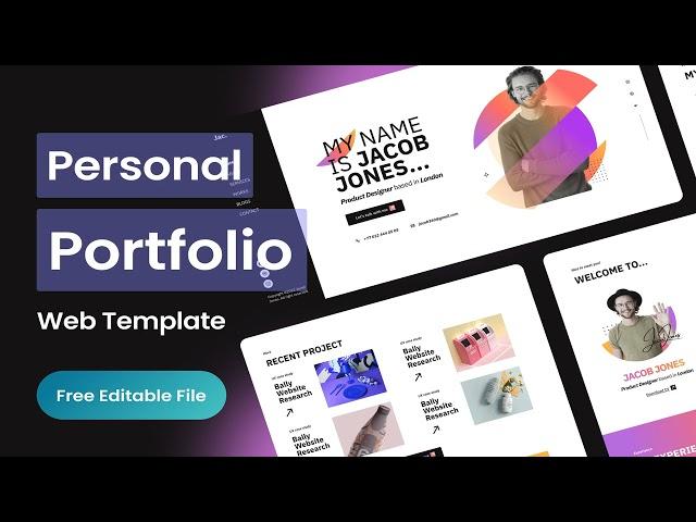 Figma Templates Free Personal Portfolio Web Template Download