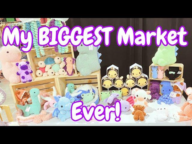 Market Recap With Market Prepping and Results for My Biggest Market Yet! | Crochet Vlog