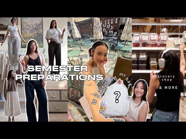 BACK TO CLASS: MY PREP ROUTINE! || outfit ideas, studying, what's in my bag, cleaning, and more! 