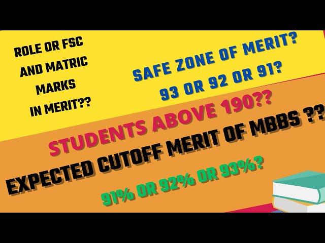 Expected Cutoff Merit of Mbbs in 2024 |Mdcat 2024 Latest News|