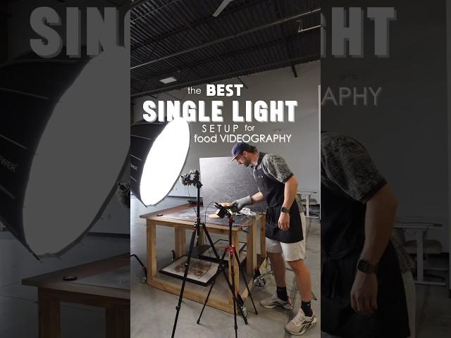 Single Light Setup for Food Videography BTS #foodvideography #behindthescenes