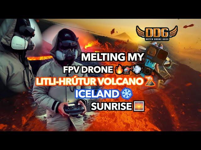  FPV Drone inside the crater of the Litli-Hrútur (llittle lamb) erupting volcano in Iceland 