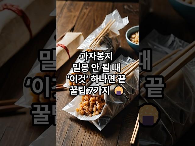 과자봉지 밀봉 안 될 때 ‘이것’ 하나면 끝! (총 7가지)  #꿀팁