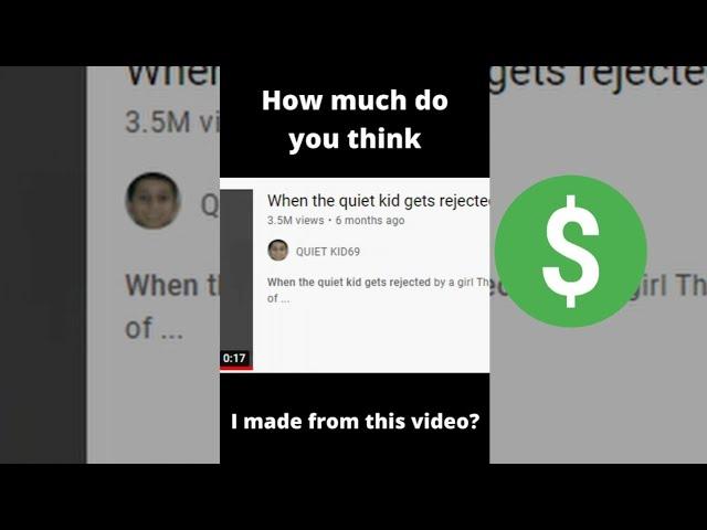 How much Youtube paid me for 3.5 million views