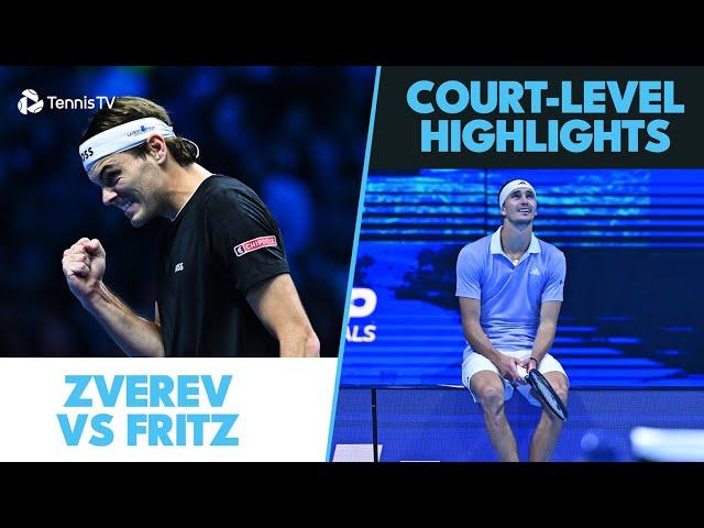 Taylor Fritz vs Alexander Zverev Court-Level Highlights | Nitto ATP Finals 2024