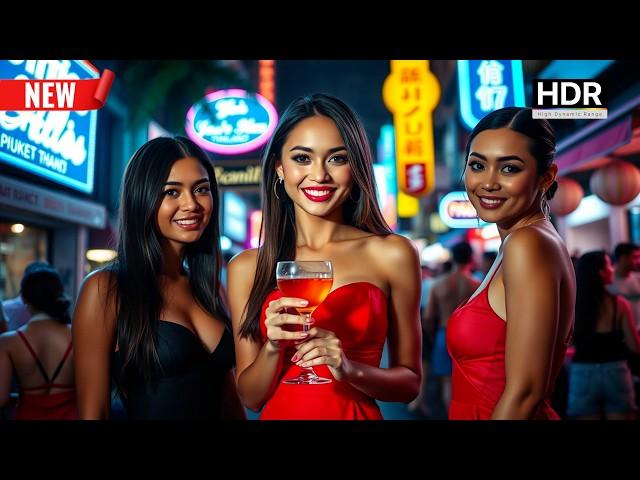  Temptation of Patong, Phuket Nightlife! Walking Tour - 4K HDR