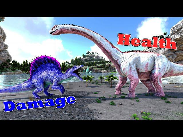 Max Health Bronto VS Max Damage Spino