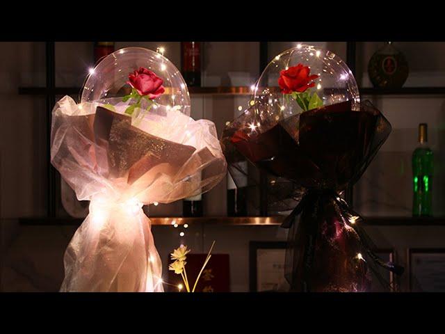 DIY LED Luminous Rose Balloon Bouquet 2021- Best Gift Ideas for Girl 2021