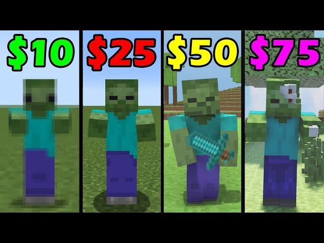 minecraft for 0$ vs 10$ vs 25$ vs 50$ vs 100$ - compilation