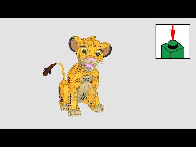 LEGO Disney 43247, Young Simba the Lion King - building instructions