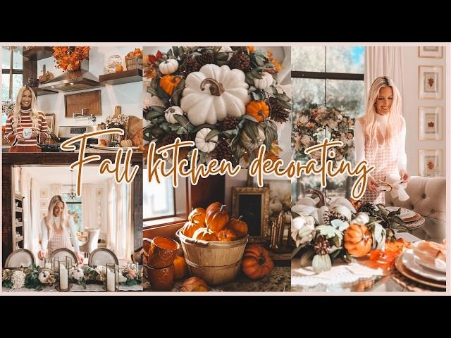 NEW! 2024 FALL KITCHEN DECOR | COZY FALL FARMHOUSE DECORATING IDEAS│FALL TABLESCAPE IDEAS FALL DECOR