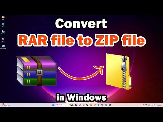 How to Convert RAR File to ZIP file In Windows PC or Laptop