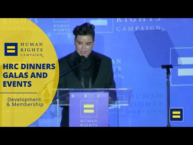 Emily Rios Receives the HRC Visibility Award at the 2022 HRC Austin Dinner