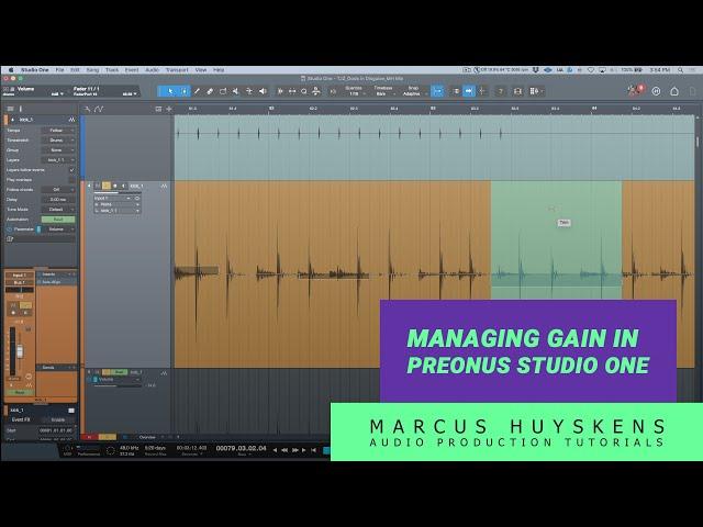 Different Ways to Control Gain in PreSonus Studio One