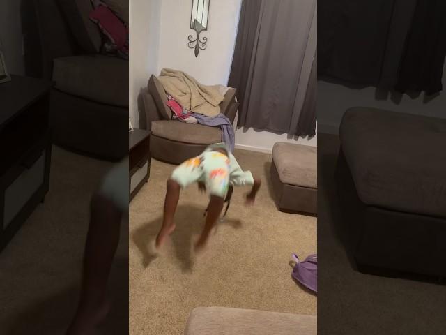 SHE FINALLY DID IT ON GROUND‼️ #backhandspring #shorts