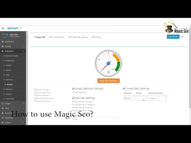 How to use Magic SEO? (Opencart Plugin)