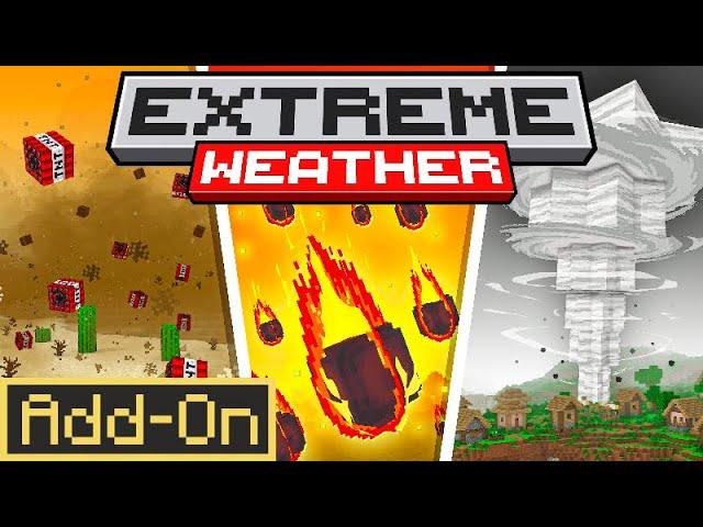 EXTREME WEATHER ADDON: 8 Natural Disasters in Minecraft Bedrock Edition Survival