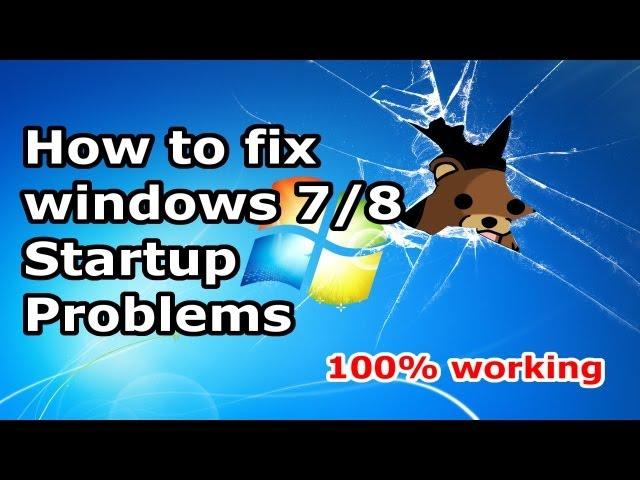 How to Fix Windows 7 / windows 8 / 10 Start-up Problems - Blackscreen - Bootloop [HD]