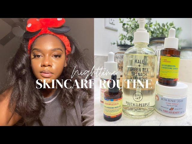 AFFORDABLE NIGHT TIME SKINCARE ROUTINE | GOOD MOLECULES, CLEARING HYPERPIGMENTATION & HORMONAL ACNE