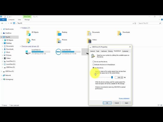 How to increase RAM using USB/Pen-drive in windows step by step