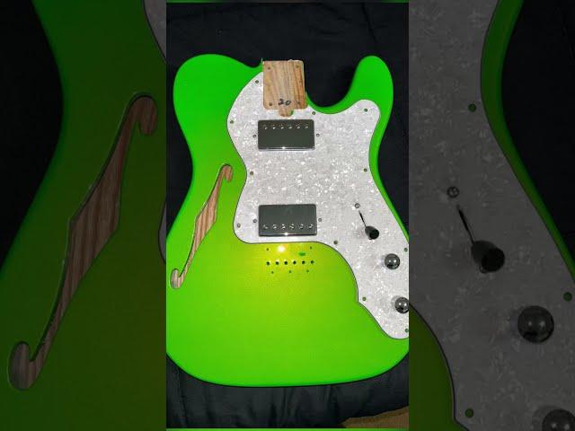 #guitargiveaway looks amazing with @Custompaintsine Sugar Apple and pearloid pickguard! #guitarist