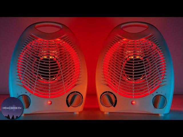 DUAL DEEP FAN HEATER NOISE FOR DEEP SLEEP!  | BLACK SCREEN 10 HOURS