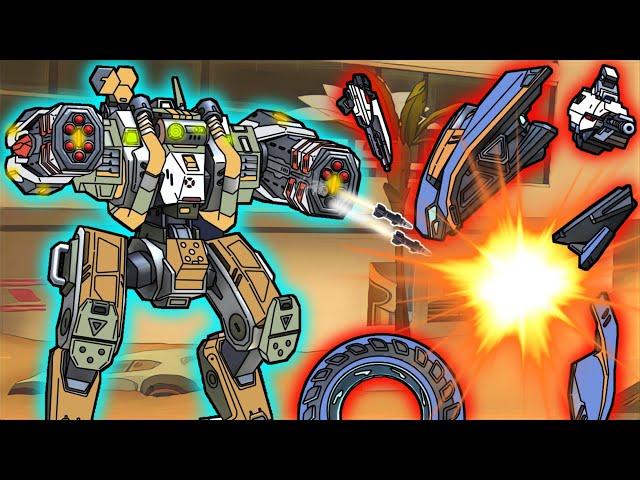 Missile Rack 12 ORION , Mech Arena funny video .