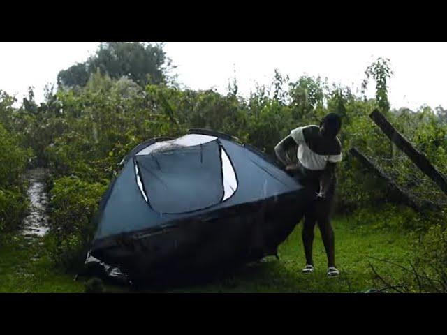 SOLO GIRL CAMPING IN HEAVY RAIN |COOKING IN RAIN #asmr #rain