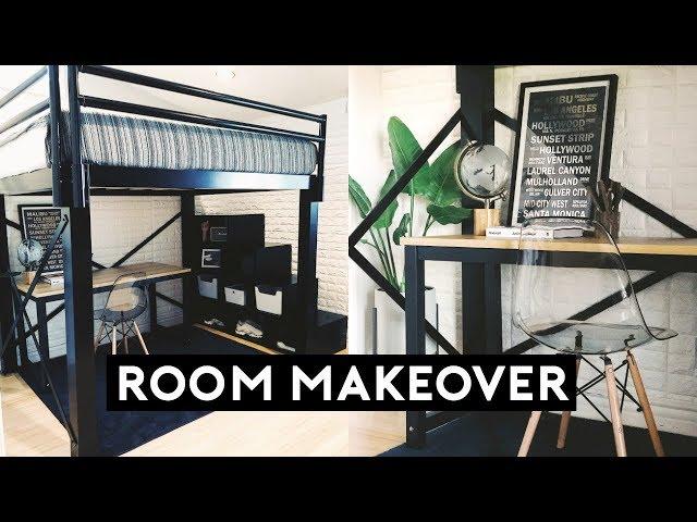 EXTREME ROOM MAKEOVER + LOFT BED ROOM TOUR 2019 | Nastazsa