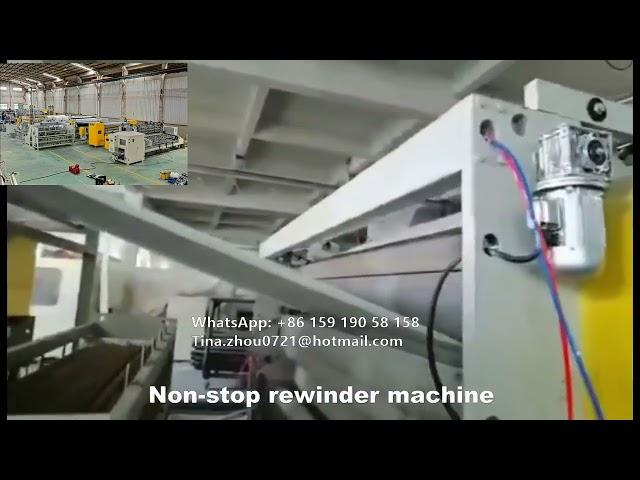 glue lamination non stop toilet paper and kitchen towel rewinder machine for sale