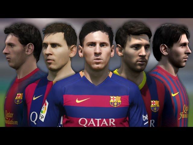 Lionel Messi from FIFA 06 to 16 (Face Rotation and Stats)