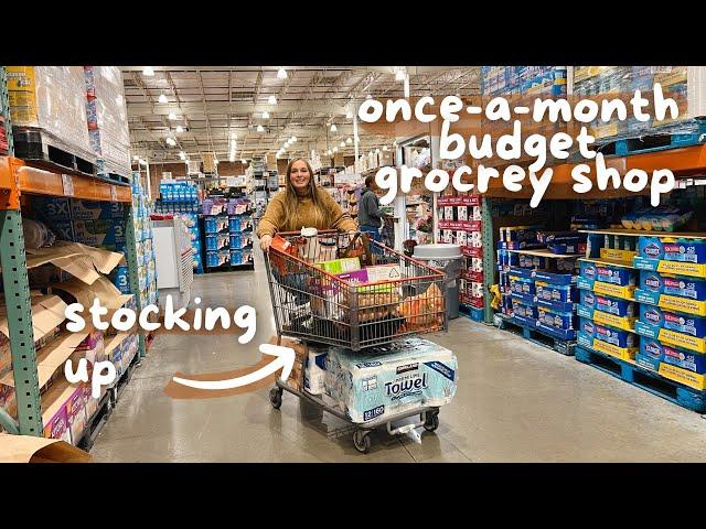 Once A Month Budget Grocery Shop and Haul | Costco and Aldi