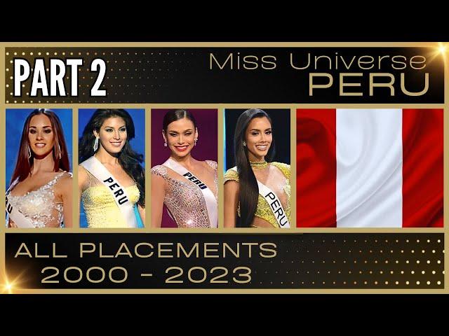 MISS UNIVERSE PERU  | EVERY PLACEMENT 2000-2023 / CLASIFICACIONES