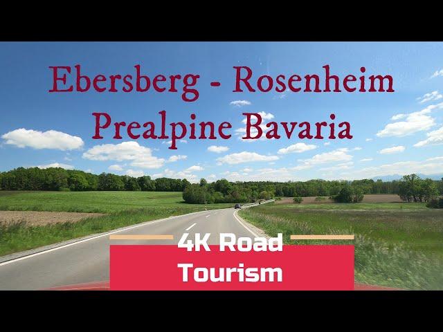 Driving Germany: St2080 Ebersberg - Rosenheim - 4k scenic drive through Prealpine Bavaria