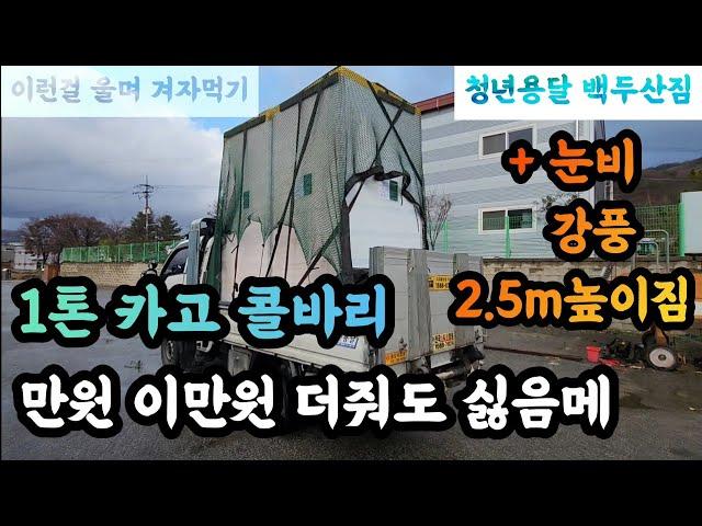 [1~2만원 더받고 백두산짐... 카고도 기피짐] [150km 목숨을 건 운행]