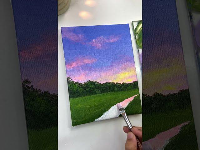 Easy Sunset painting /acrylic painting for beginners # painting