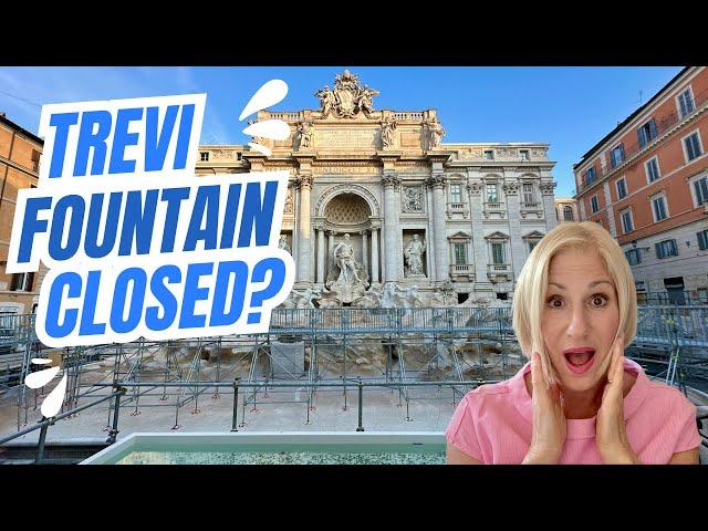 What's going on at the Trevi Fountain in Rome?