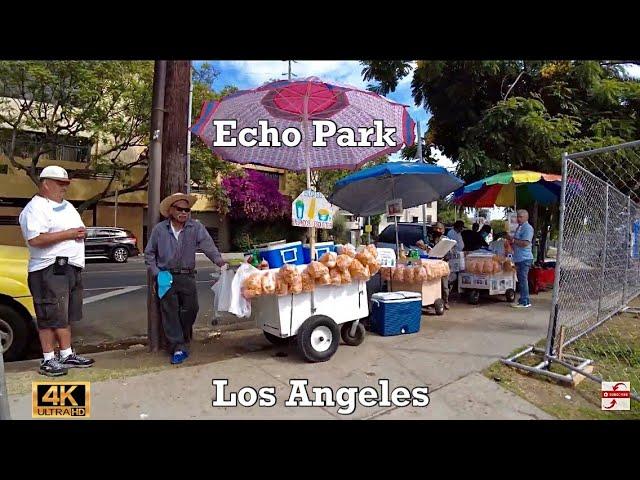 Walking Echo Park, Los Angeles, California 4K