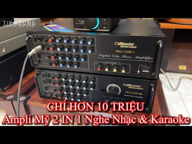 Chỉ hơn 10 TRIỆU Ampli California PRO-128B - II Mỹ - Nghe nhạc và hát karaoke cực đỉnh
